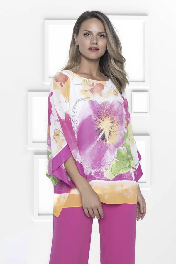 Frank Lyman colourful Kimono Sleeve Blouse